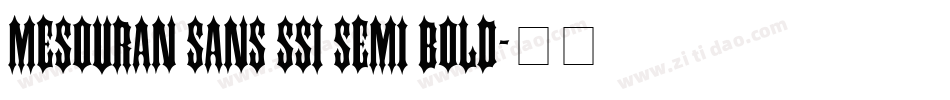 Mesouran Sans SSi Semi Bold字体转换